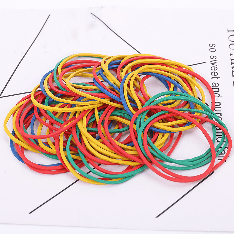 250pcs High Stretch Elastic Rubber Bands Mixed Colors