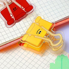 5pc Cartoon Binder Clips for Home Office Teacher Kitchen