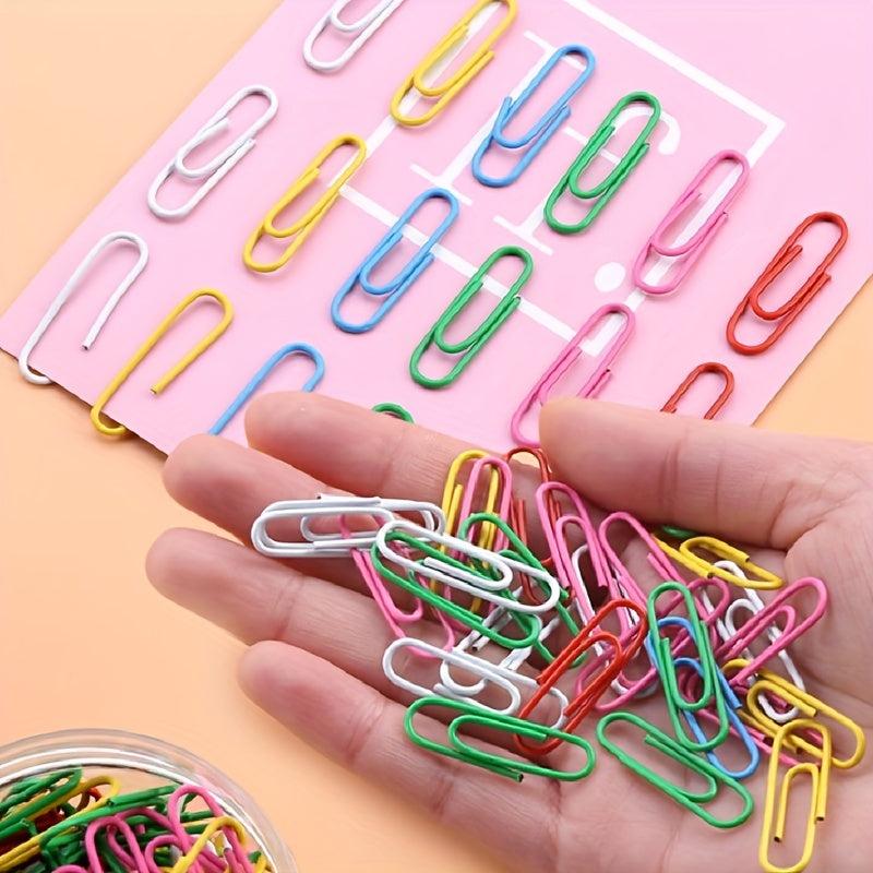 100pcs Colorful Iridescent Paper Clips for Desk Organizing