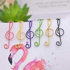 10pcs Colorful Music Paper Clips Bookmark Notes Clips