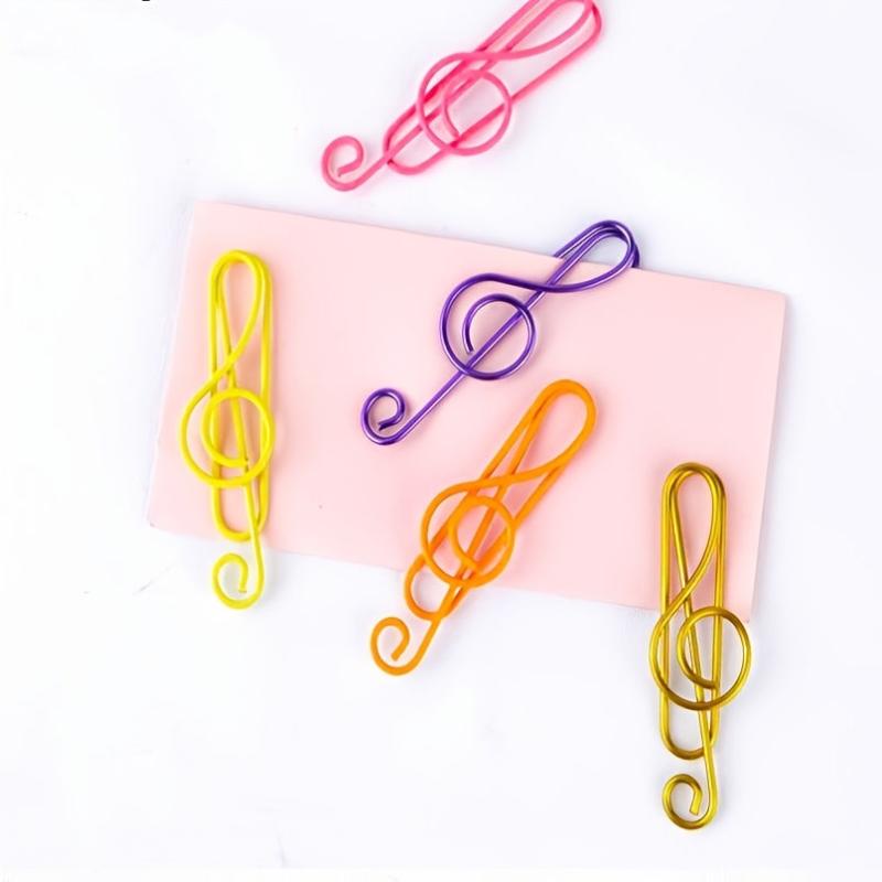 10pcs Colorful Music Paper Clips Bookmark Notes Clips