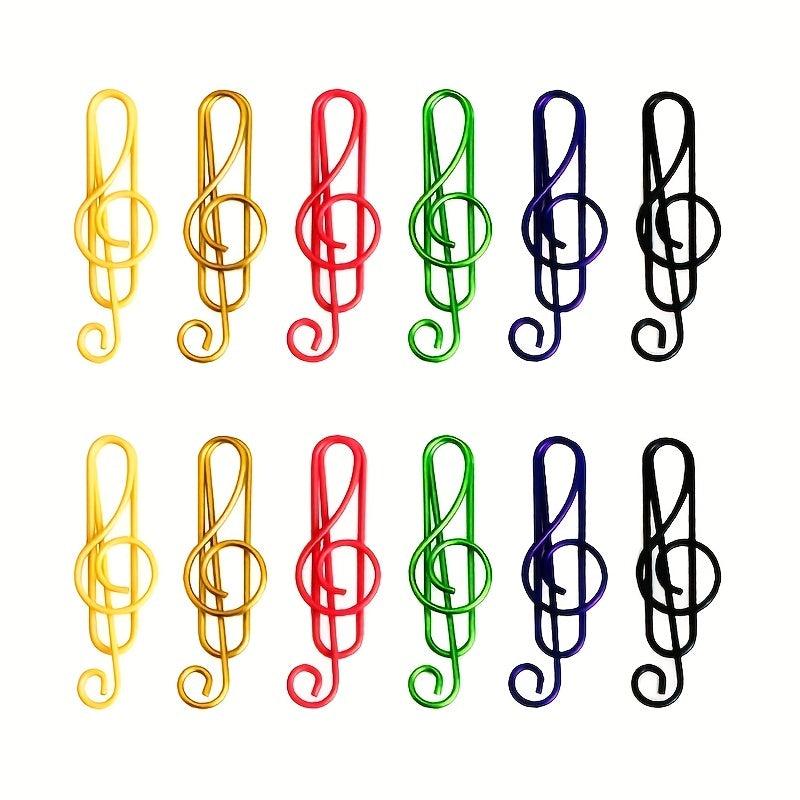 10pcs Colorful Music Paper Clips Bookmark Notes Clips