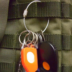 Stainless Steel Keychain Key Ring Outdoor Cable Key Holder Screw Lock Camping