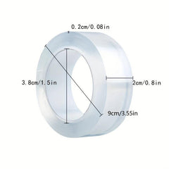 Heavy Duty Double Sided Tape Clear Tough and Removable for Mounting