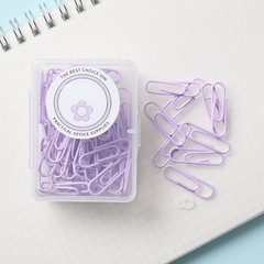 50pcs Makaron Paper Clips Creative Boxed Small Paper Clips