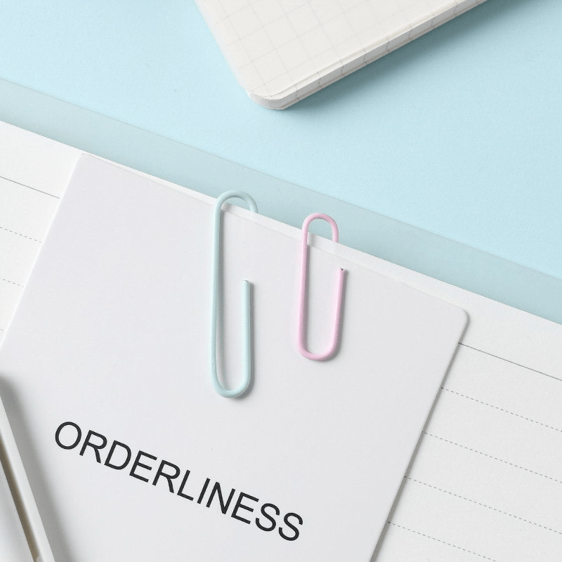 50pcs Makaron Paper Clips Creative Boxed Small Paper Clips