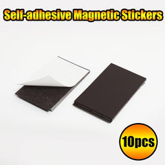 10pcs Square Rubber Soft Magnet Patch Adhesive Backed Strip Suction Piece