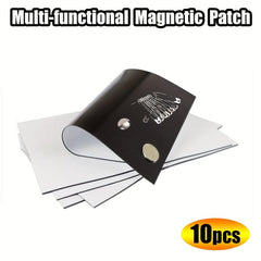 10pcs Square Rubber Soft Magnet Patch Adhesive Backed Strip Suction Piece