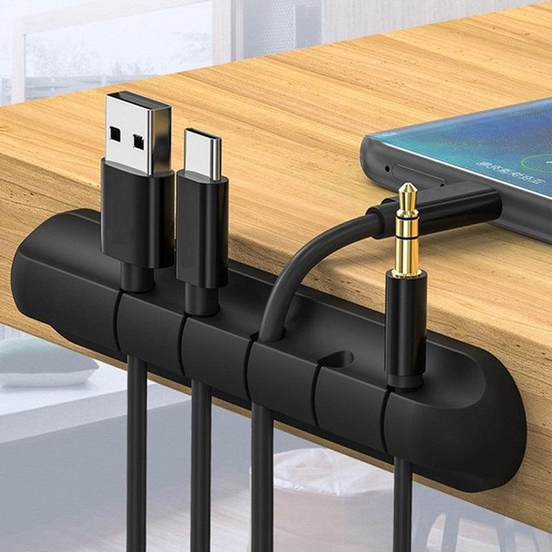 Silicone Cable Organizer Clip Adhesive Cable Hooks Earphone Holder