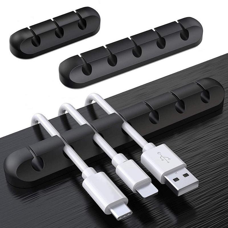 Silicone Cable Organizer Clip Adhesive Cable Hooks Earphone Holder