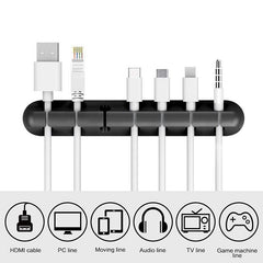 Silicone Cable Organizer Clip Adhesive Cable Hooks Earphone Holder
