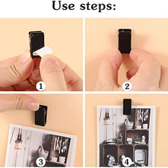 20pcs Adhesive Tapestry Hangers Clips - Sticky Clips for Wall, Photo, Poster