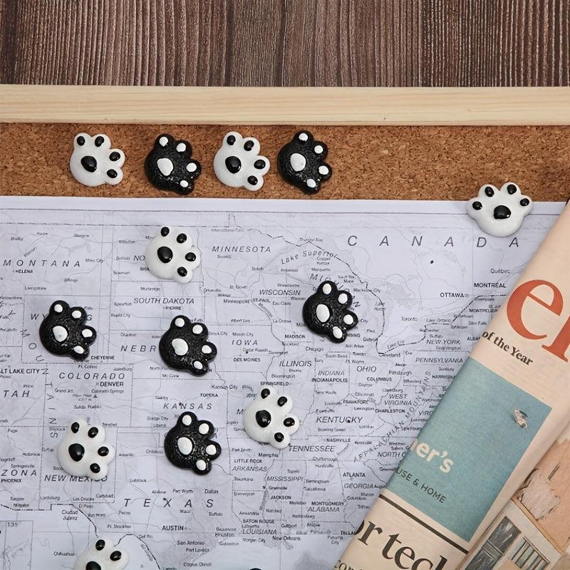 25pcs Paw Print Push Pins Animal Paw Thumb Tacks for Cork Boards