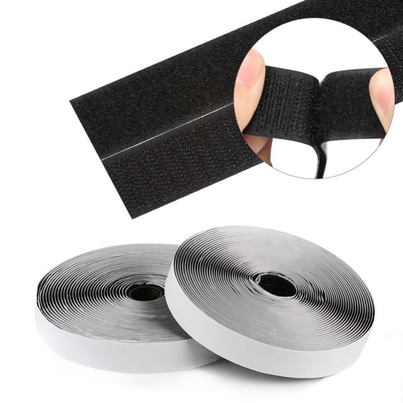 1pc Hook And Loop Tape Strips Adhesive Nylon Self Heavy Duty Strips Home Office