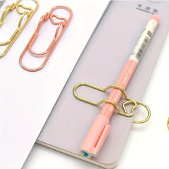 5pcs Metal Pen Clips for Notebooks Paper Clip Stationery Tool