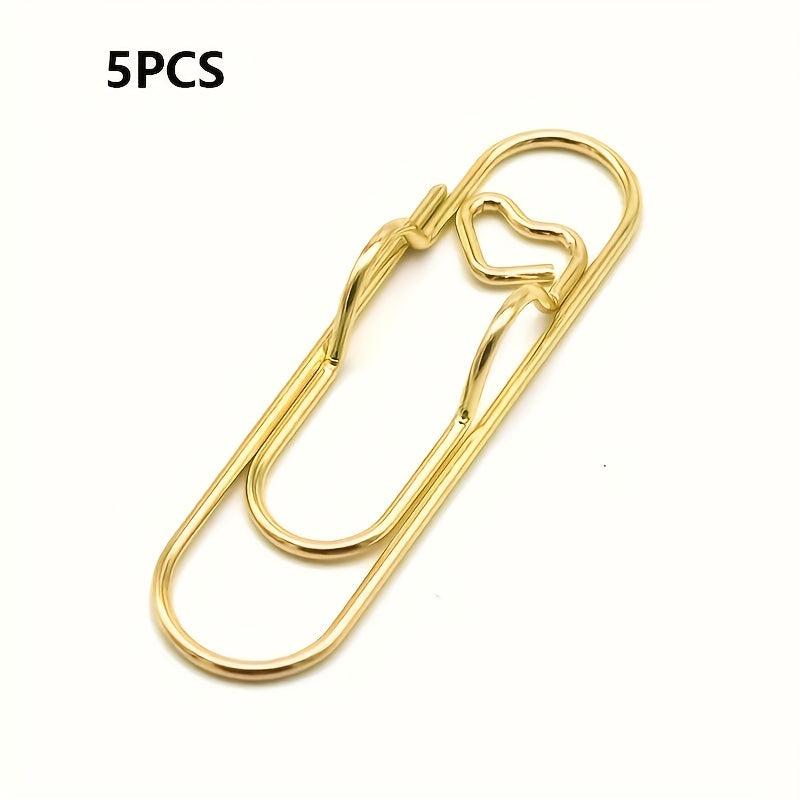 5pcs Metal Pen Clips for Notebooks Paper Clip Stationery Tool