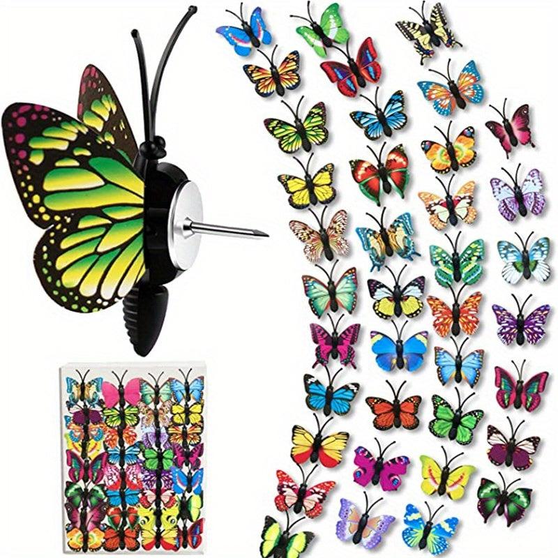 3D Butterfly Pushpins Decorative Cork Board Nails