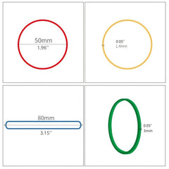 50mm Rubber Bands 200pcs Bag Multiple Colors