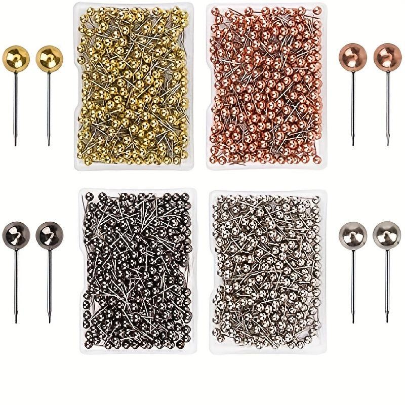 800pcs Colored Map Tacks Push Pins Stainless Steel Pin