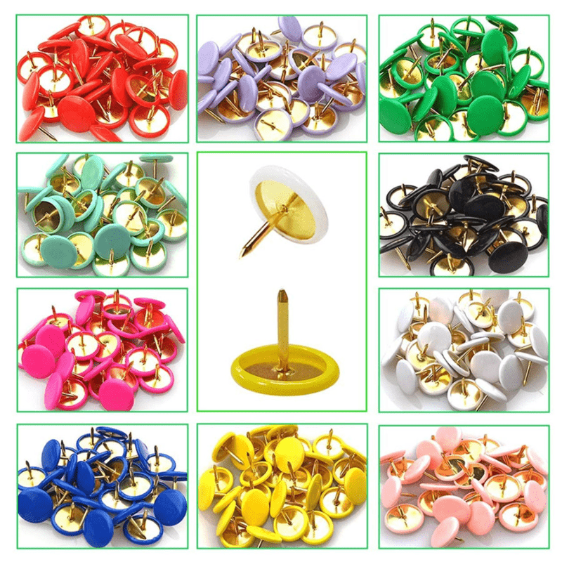 100pcs Colorful Wrapped Pushpins for Home School Office