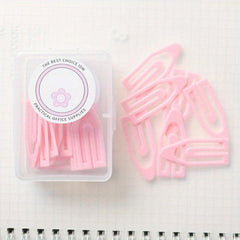 20pcs Macaron Boat Type Paper Clip Small Fresh Creative Box Size Pin Metal