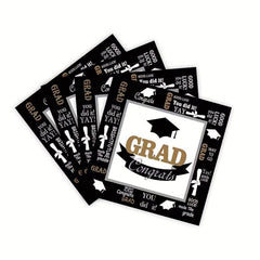 Graduation Party Tableware Disposable Plate Tissue Fork Set