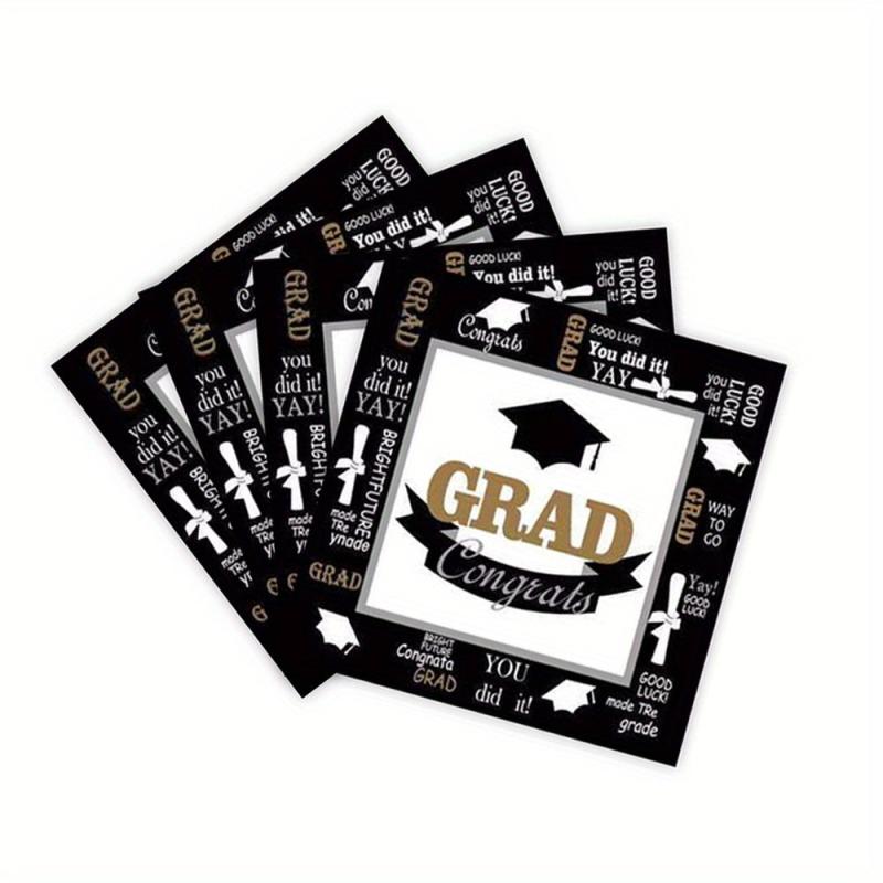 Graduation Party Tableware Disposable Plate Tissue Fork Set