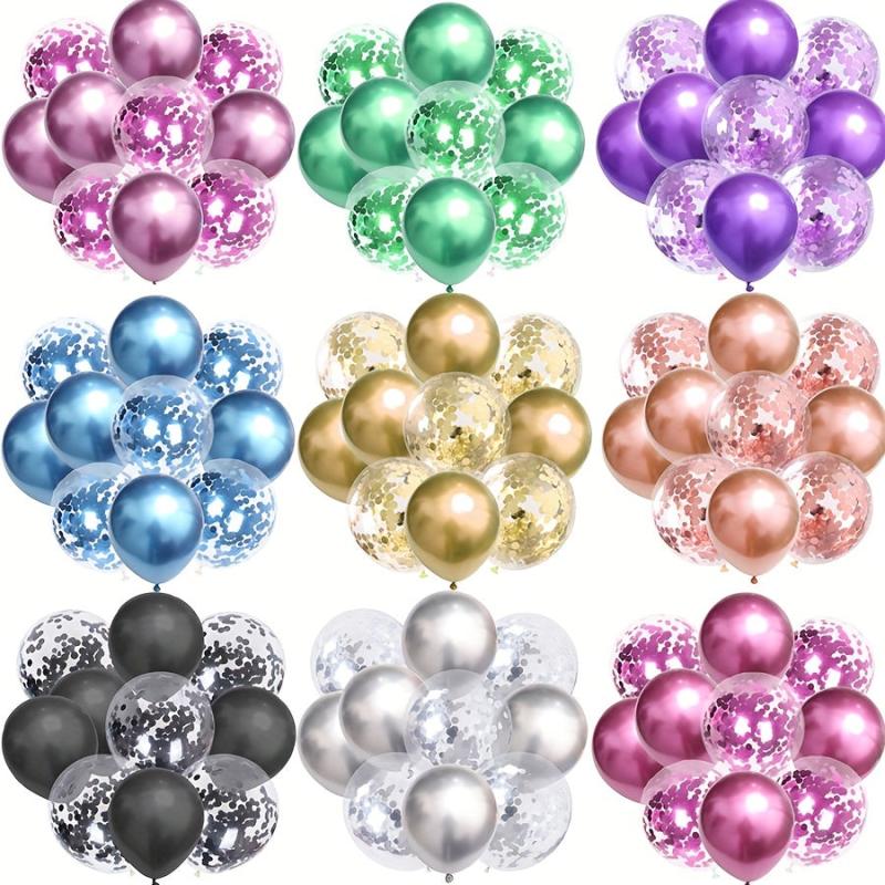 10pcs Sequined Metal Latex Balloons 30 48 cm Party Wedding Decoration
