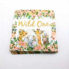 Girl Wild One Birthday Party Supplies - Plates & Napkin Set