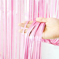 Macaron Pink Rain Curtain Party Background Decoration