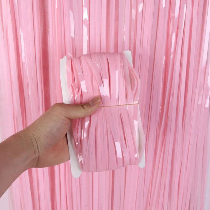 Macaron Pink Rain Curtain Party Background Decoration