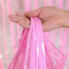 Macaron Pink Rain Curtain Party Background Decoration