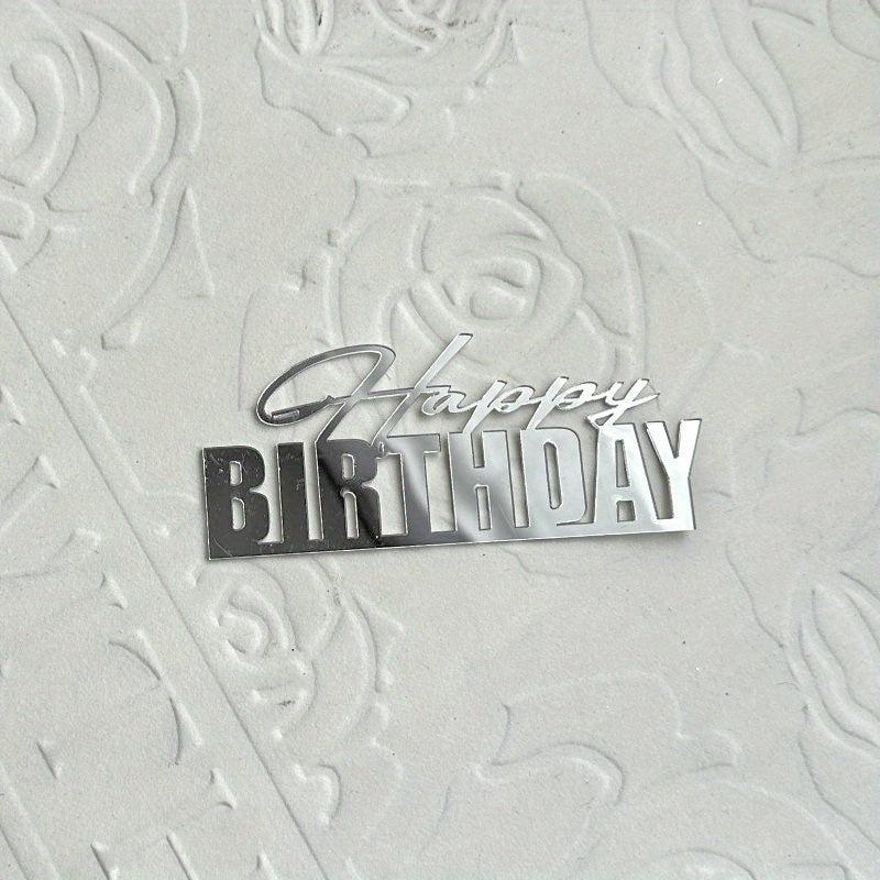 Happy Birthday Cake Side Acrylic Decoration Butterfly Cake Decoration