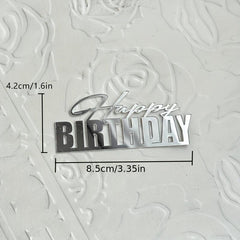 Happy Birthday Cake Side Acrylic Decoration Butterfly Cake Decoration