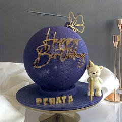 Happy Birthday Cake Side Acrylic Decoration Butterfly Cake Decoration