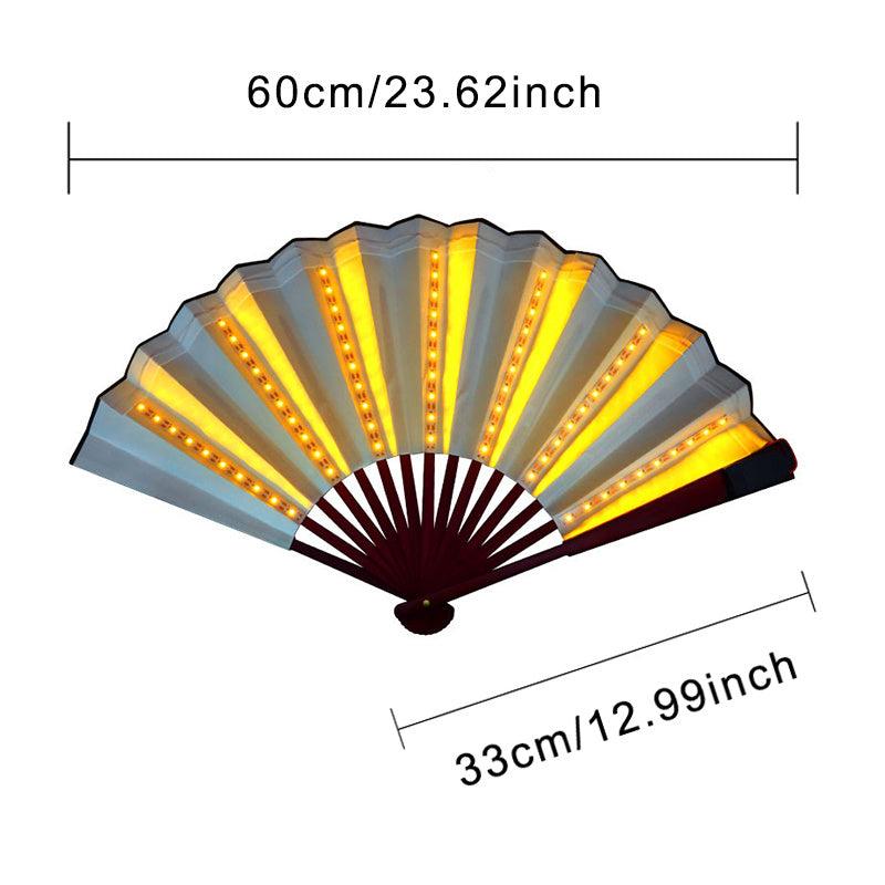Fantasy LED Luminous Fan for Nightclub Performance Foldable w/Lights