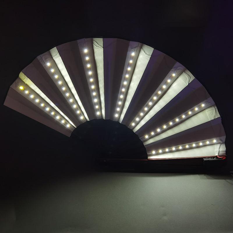 Fantasy LED Luminous Fan for Nightclub Performance Foldable w/Lights