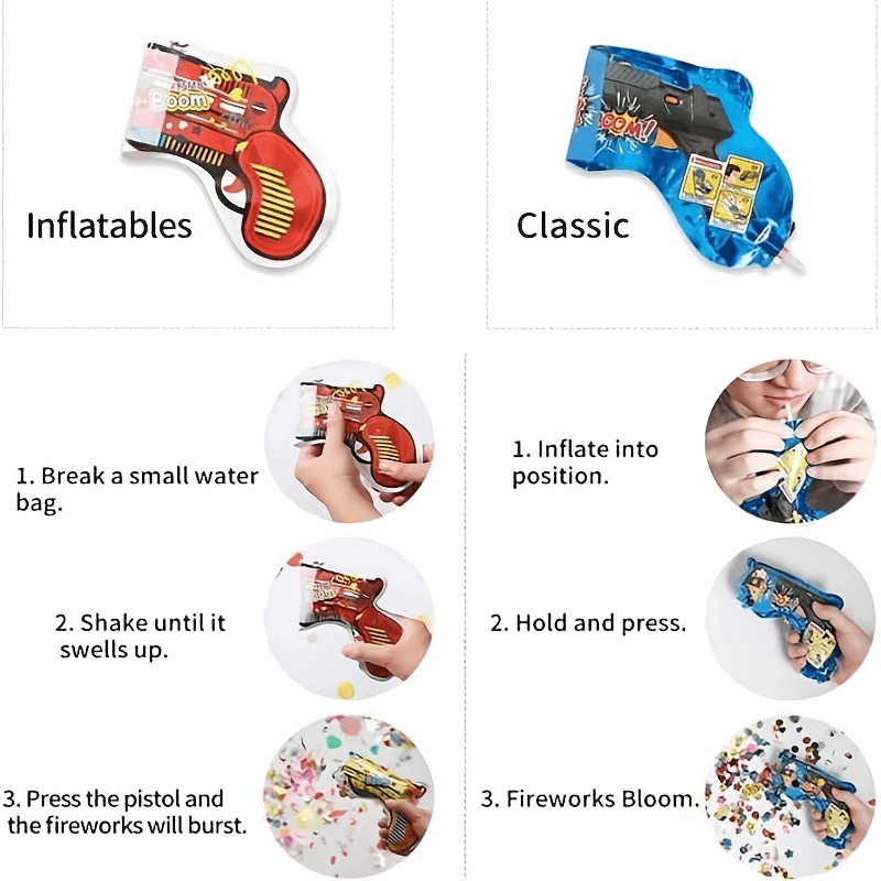 Automatic Inflatable Flower Gun Spray Flower Balloon Toy