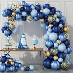 Navy Balloon Garland Arch Kit with Metallic and Macaron Balloons