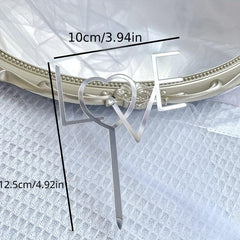 Tanabata Cake Topper with Diamond LOVE Acrylic Insert