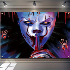 Halloween Horror Clown Backdrop Cloth Banner