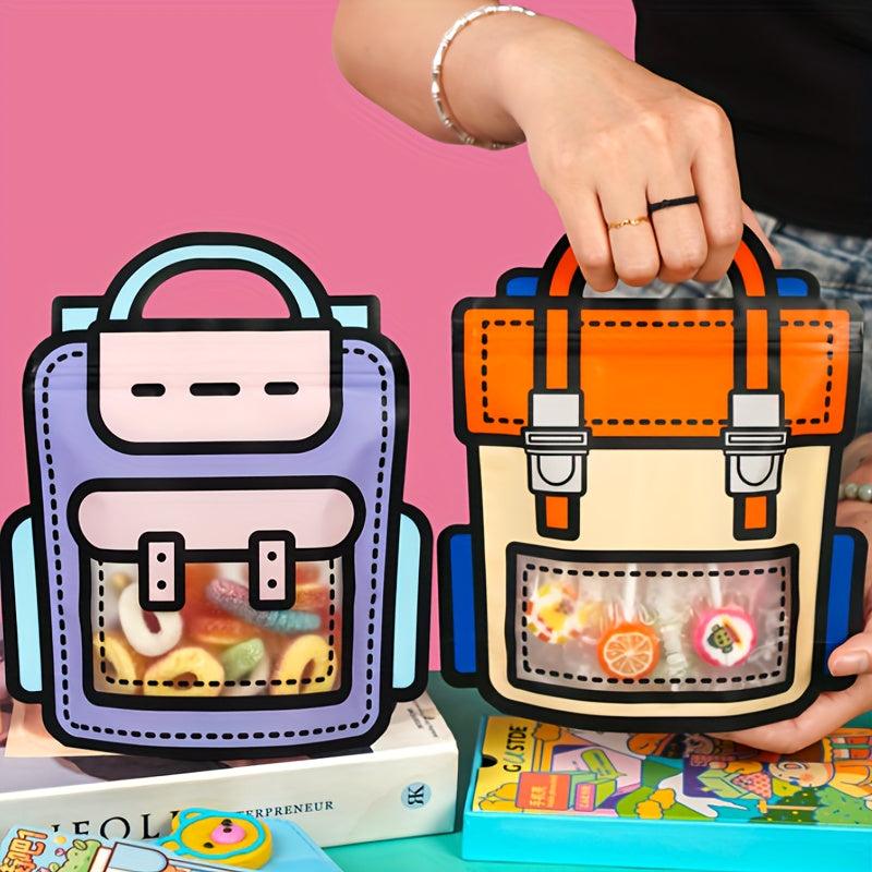 10pcs School Bag Shape Gift Bags for Birthdays and Parties
