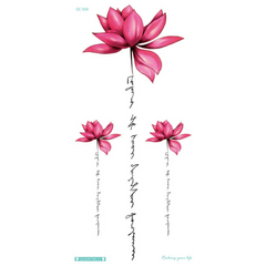 Waterproof Sweat Tattoo Flower Bow Sticker