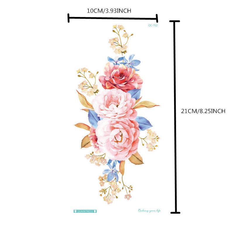 Waterproof Sweat Tattoo Flower Bow Sticker