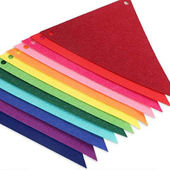 12pcs Colorful Rainbow Flags Pennant Carnival & Birthday Party Decoration Banner