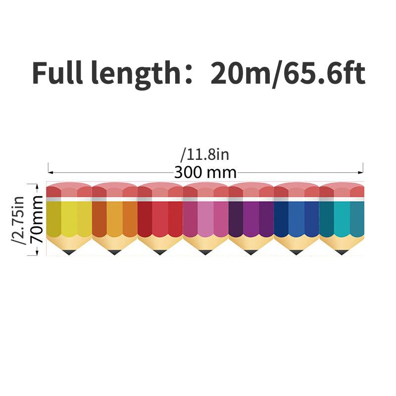 65 6ft Blackboard Pencil Border Sticker Decoration Back To School Supplies