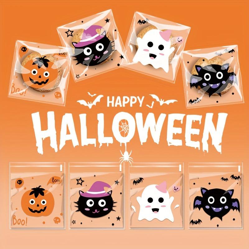 50pcs Halloween Candy Snack Gift Bags Ziplock Party Packaging Small Business