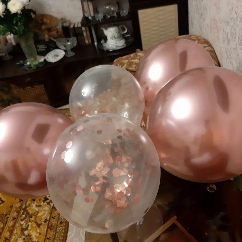 25pcs Rose Golden Mixed Balloons 10th Birthday Party Decorations
