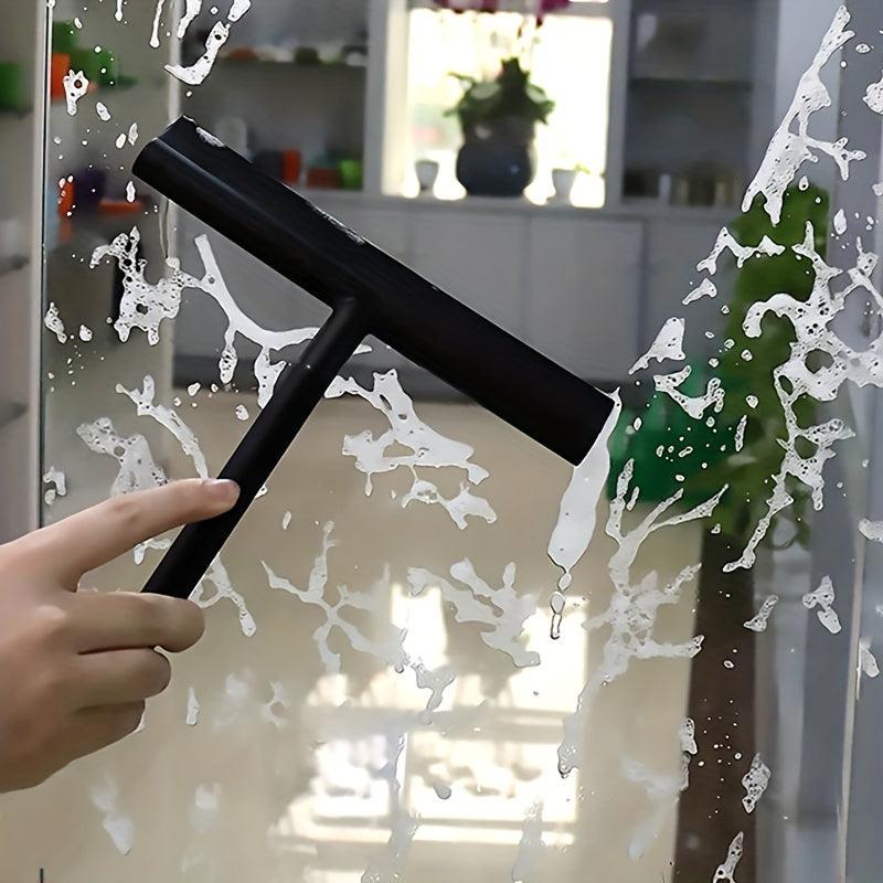 2pcs Shower Squeegee Window Wiper Water Scraper Silicone Bathroom Glass Cleaner