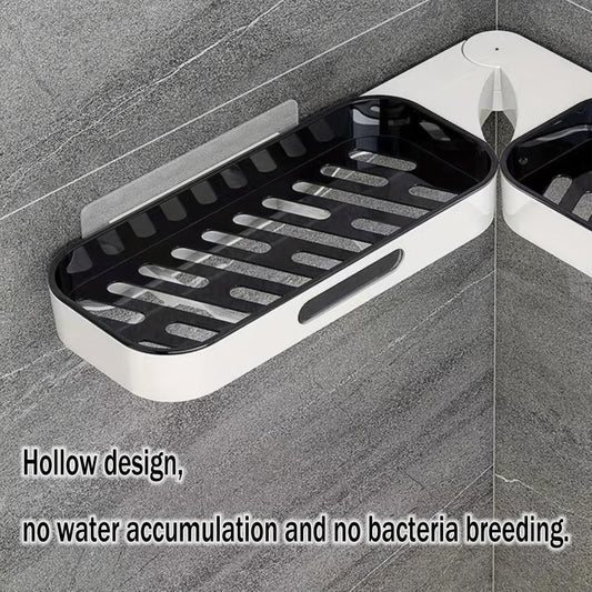 Rotatable Bathroom Storage Rack Wall Mounted Floating Shelves